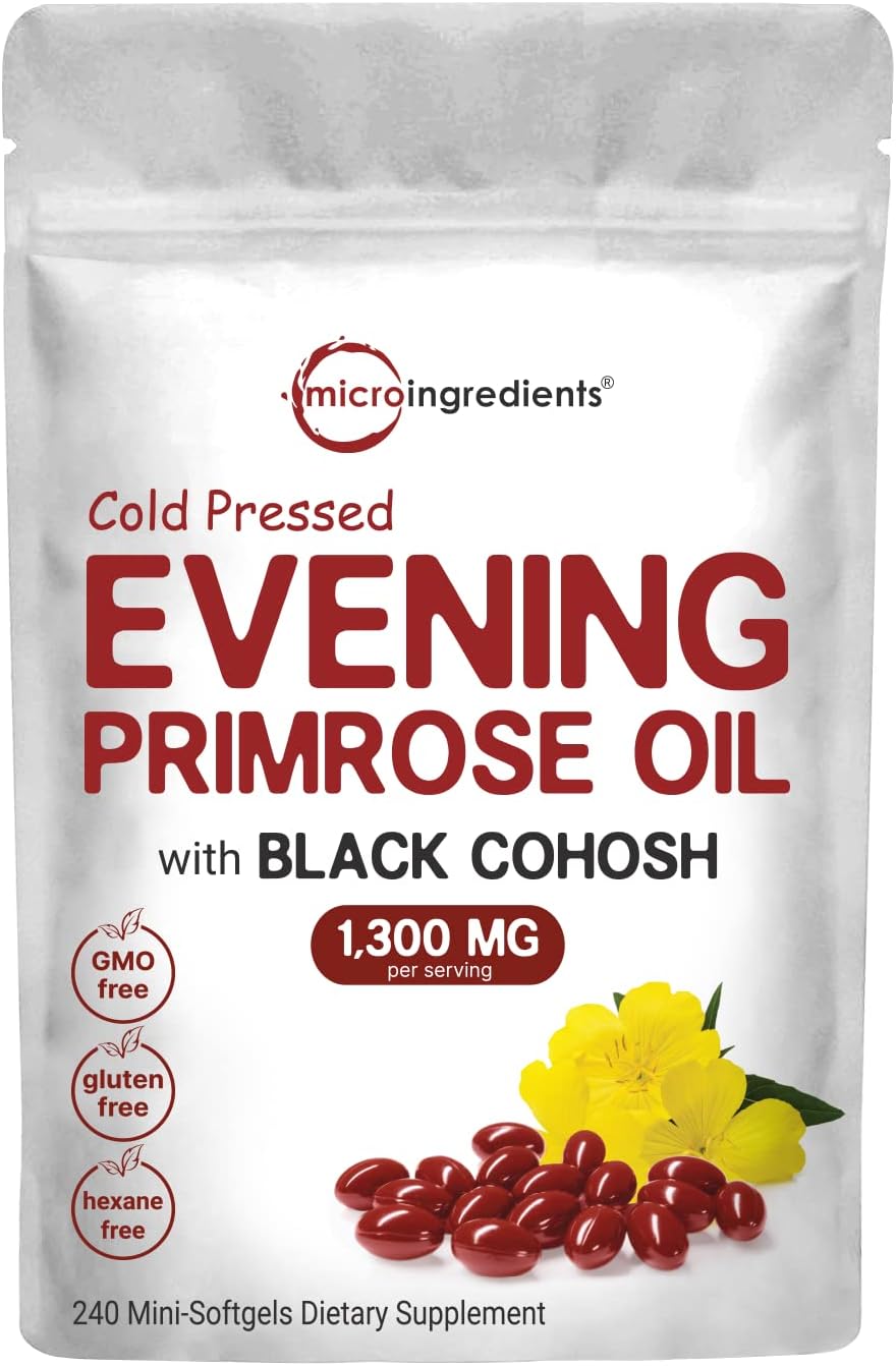 Micro Ingredients Evening Primrose Oil 1300mg Per Serving, 240 Softgels